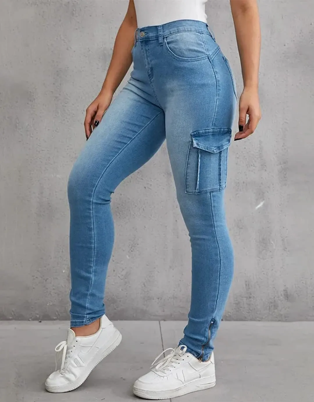 Flamingals Skinny Jeans for Women Stretch High Waisted Flap Pocket Butt Lifting Jeans