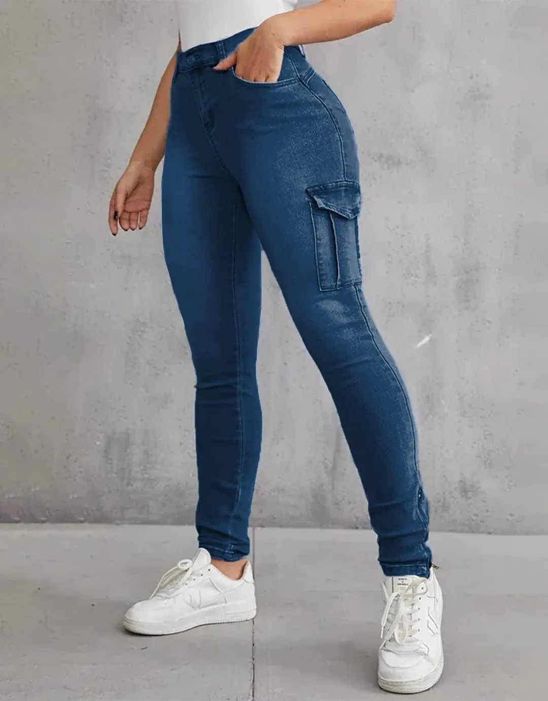 Flamingals Skinny Jeans for Women Stretch High Waisted Flap Pocket Butt Lifting Jeans