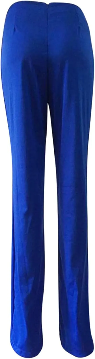 Formal Suit Pants for Women Premium Business Casual Dress Pants Slim Fit Straight Leg Trousers High Waist Button Pant