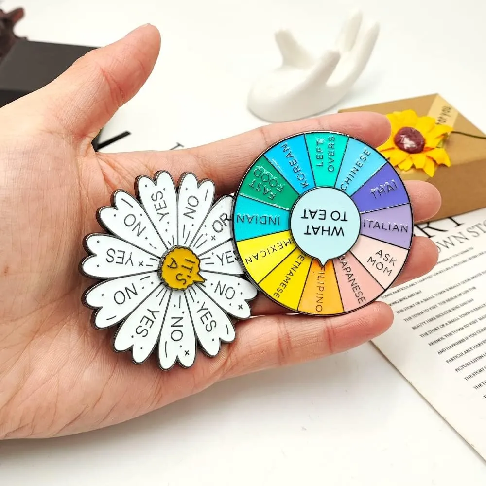 Funny Mood Pins - Cute Color Wheel Enamel Pin - Aesthetics Gifts for Kids Teens Women and Men