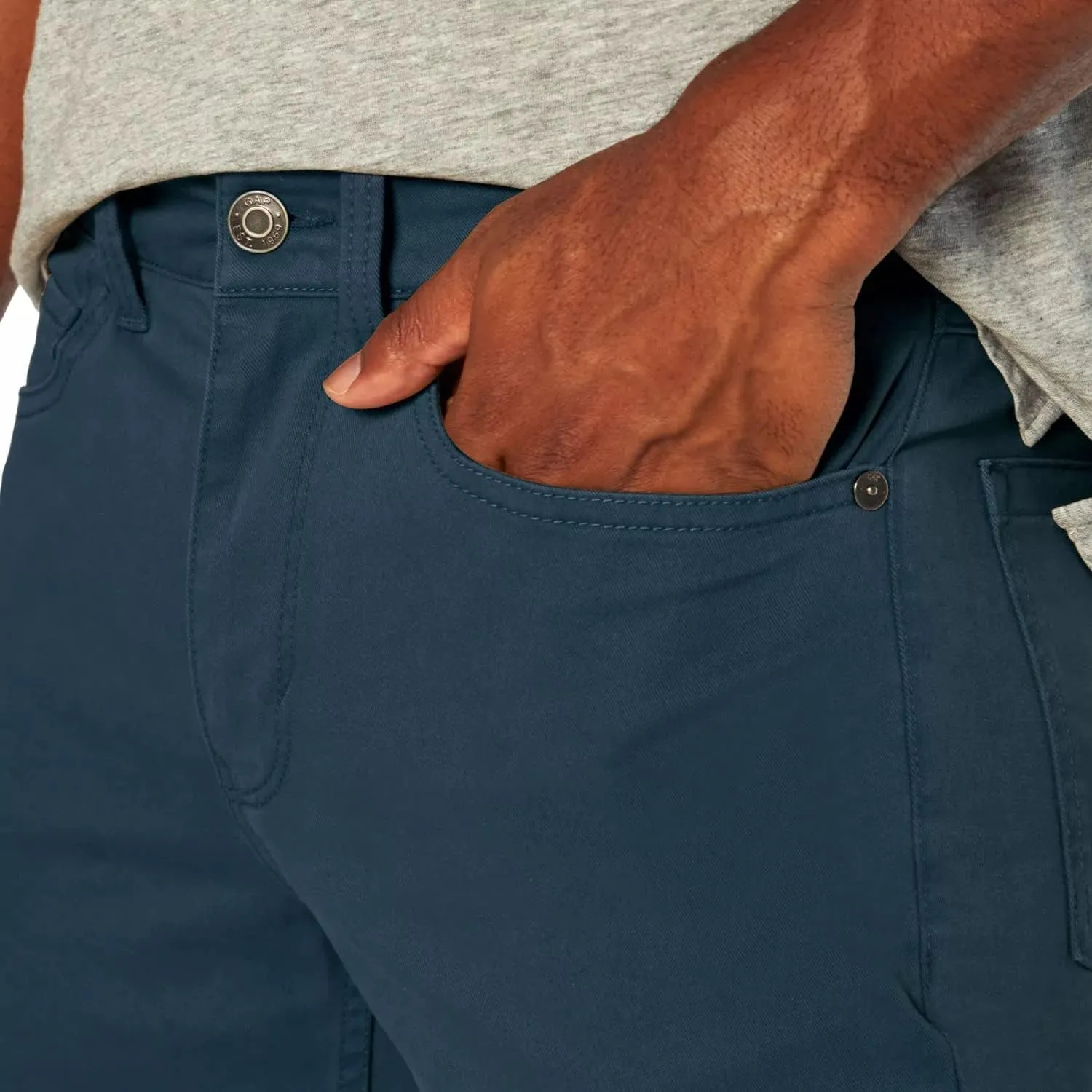 GAP Men's Slim Fit 5 Pocket Pants | Men's Twill Straight Leg Chinos