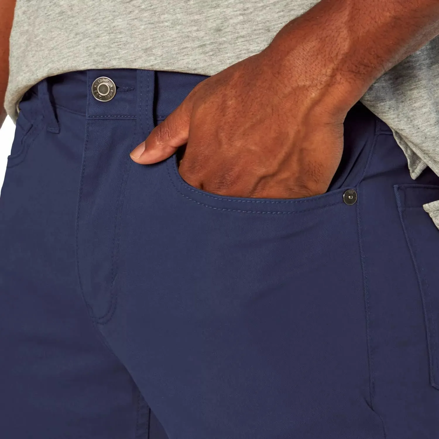 GAP Men's Slim Fit 5 Pocket Pants | Men's Twill Straight Leg Chinos