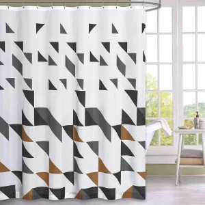 Geometric Print Waterproof Shower Curtain