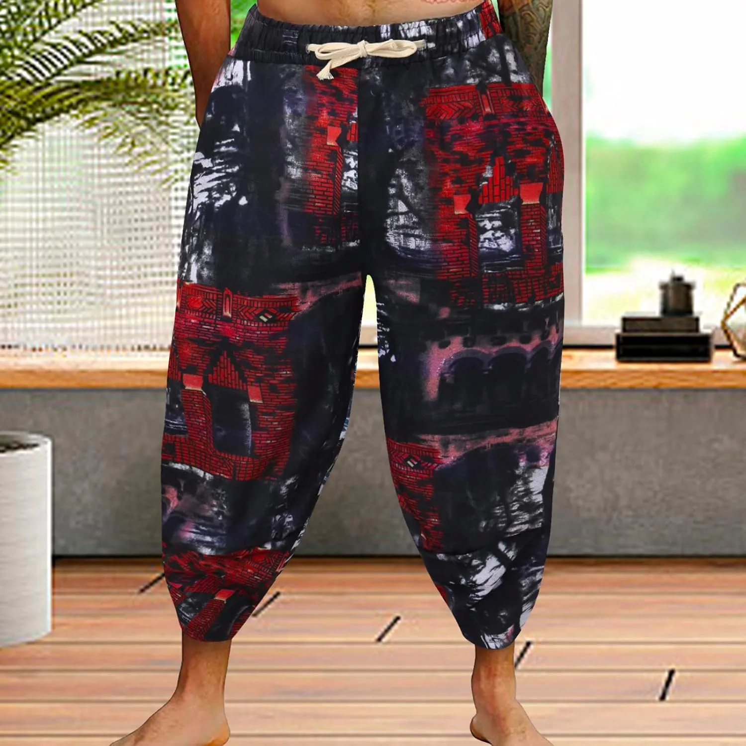 GIERIDUC Mens Fleece Sweatpants Winter Dress Pants for Men Slim Fit Black Mens Navy Blue Dress Pants Mens Workout Pants Tall