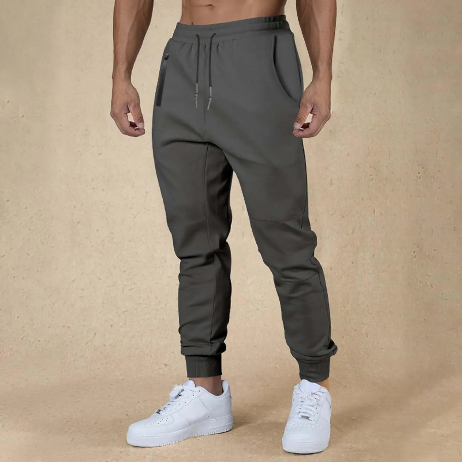 GIERIDUC Mens Stretch Waist Cargo Pants Corduroy Trousers Mens Slim Fit Straight Fit Corduroy Pants Men's Cotton Linen Pants