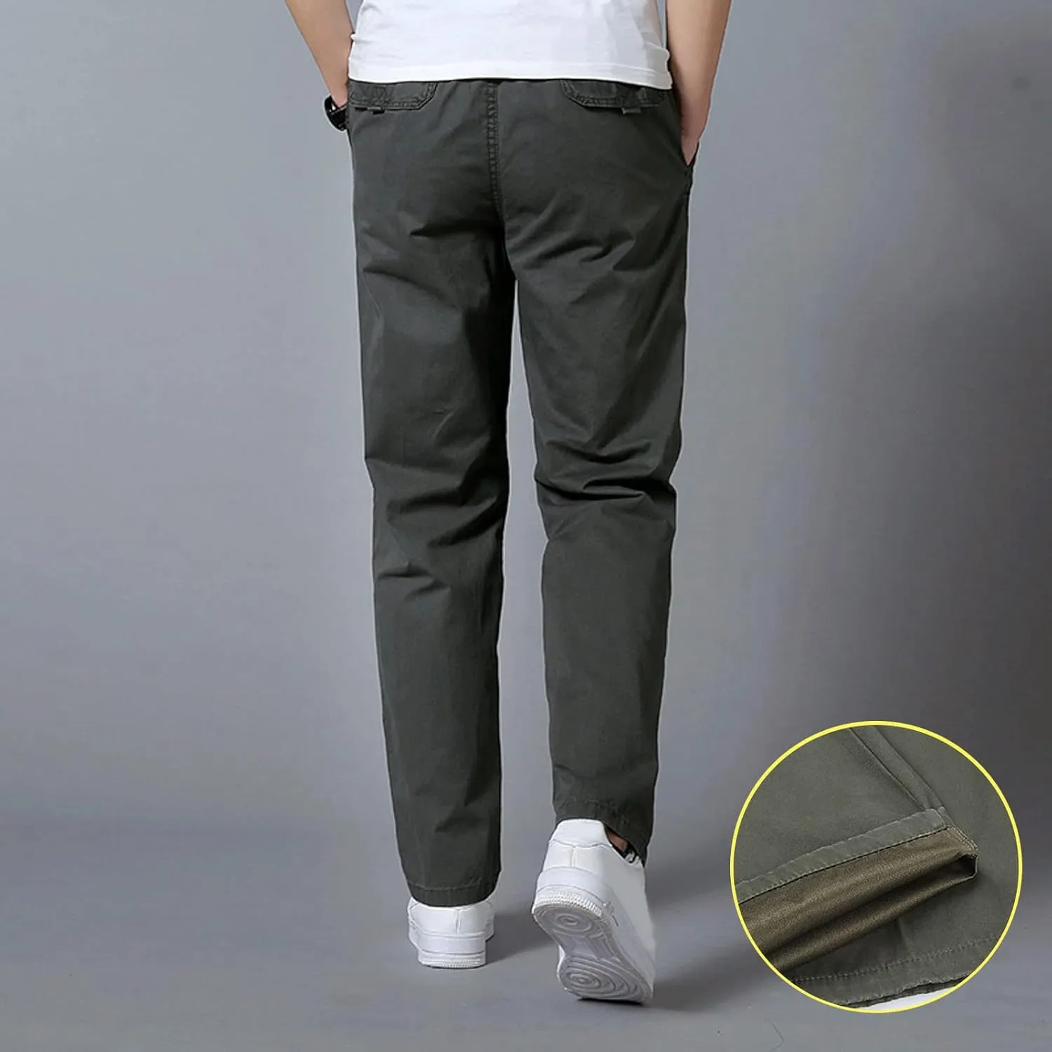 GIERIDUC Plaid Dress Pants for Men's Mens Work Trousers with Knee Pads Best Workout Pants for Men Corduroy Men's Pants Slim