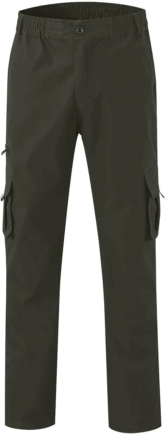 GOFULY Cargo Pants Mens Ripstop Stretch Baggy Sweatpants with Multi Pockets Y2K Hiking Pants Convertible Tall Pants Casual