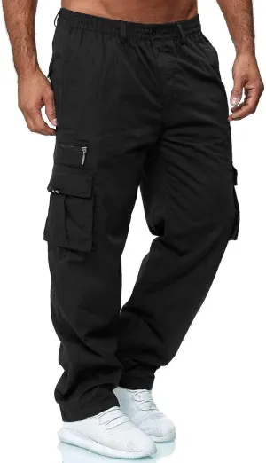 GOFULY Men Cargo Pants Work Ripstop Stretch Slim Fit Sweatpants with Pockets Special Occasions Pants Athletic Baggy Pants