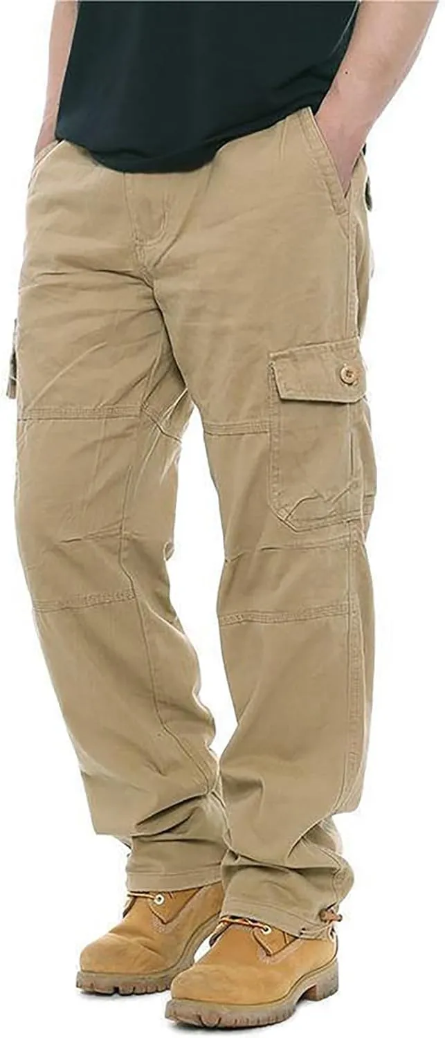 GOFULY Mens Cargo Pants Casual Ripstop Stretch Joggers Sweatpants Pockets Y2K Pants Men Slim Fit Travel Pants Plus Size 2024