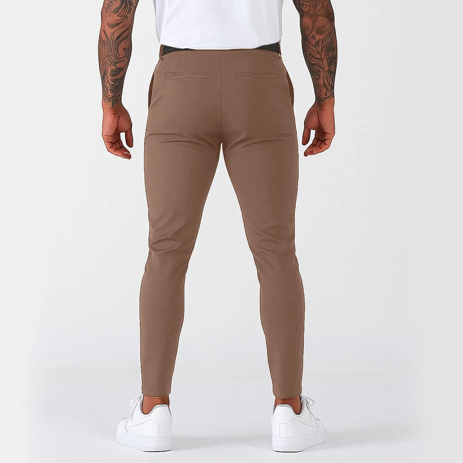 Golf Joggers Pants Men Petite Stretchy Slim Fit Dress Pants Quick Dry Elastic Waist Pull On Work Pants with Pockets