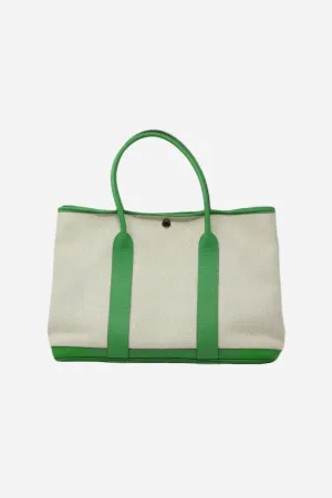 Hermes 2014 Canvas Garden Party 36 Green-Square R