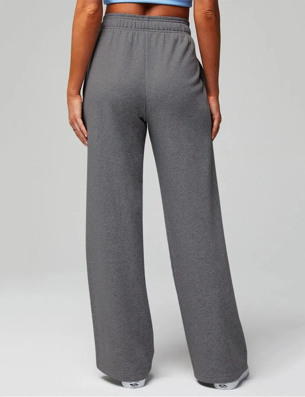 HeSaYep Women's Wide Leg Sweatpants Elastic High Waist Loose Sweat Pants Straight Leg Drawstring Trousers with Pockets