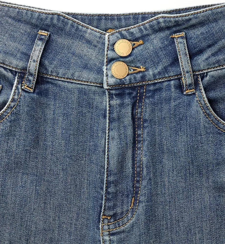 High Waisted Pants for Women Trendy Wide Leg Boyfriends Baggy Jeans y2k with Pockets