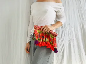 Hmong Embroidered and Beaded Purse. Clutch