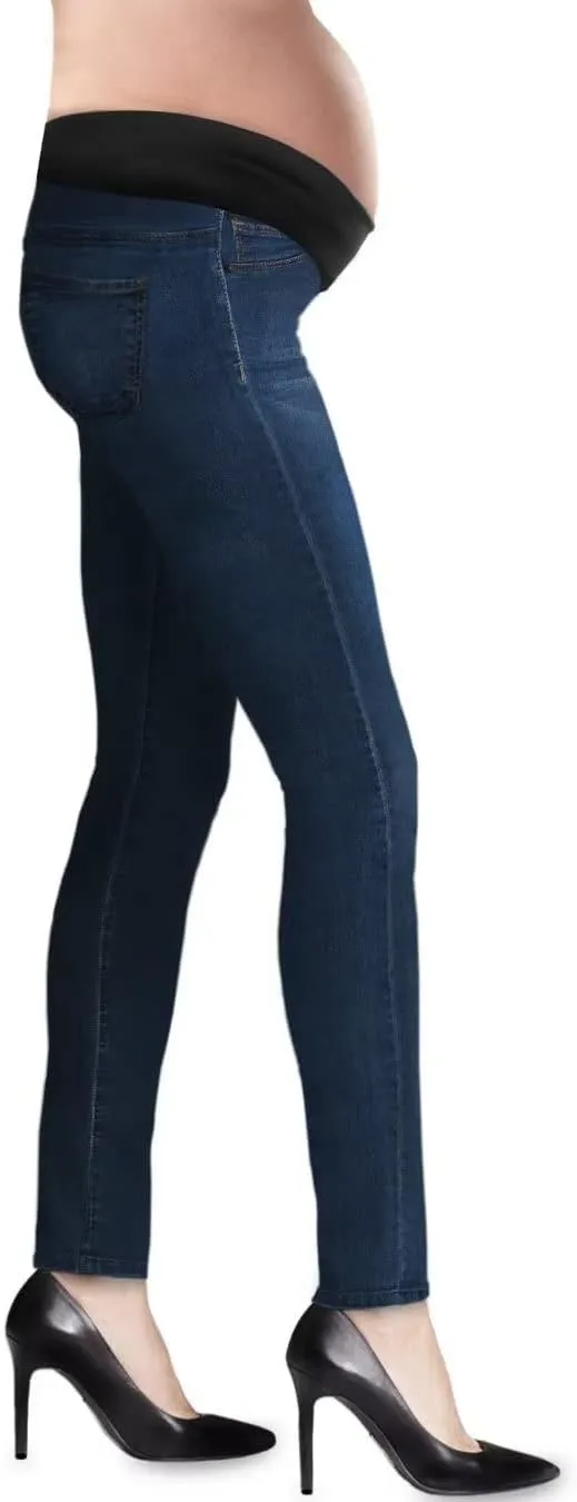 Hybrid & Company Ultimate Comfort Women's Maternity Slim Fit Stretch Jeans
