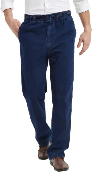 IDEALSANXUN Mens Elastic Waist Jeans
