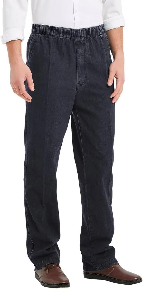 IDEALSANXUN Mens Elastic Waist Jeans