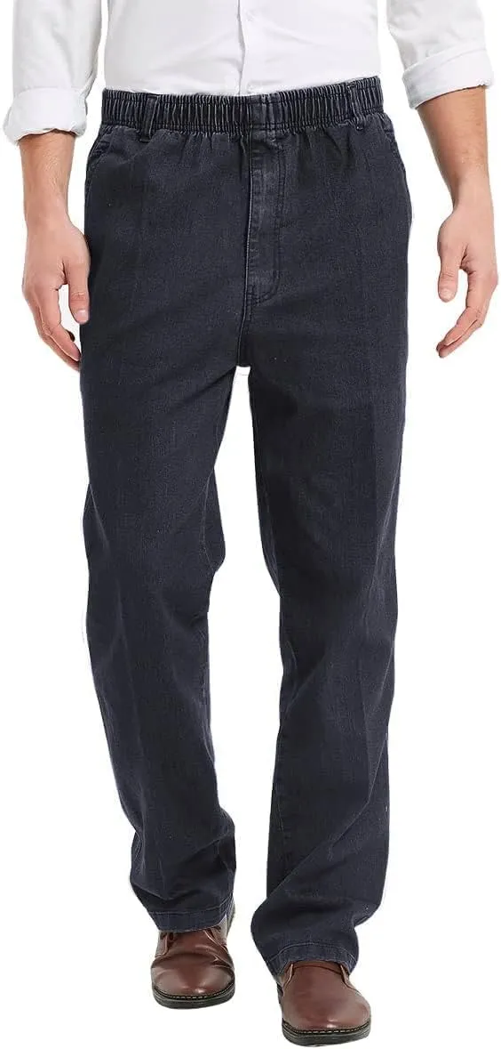 IDEALSANXUN Mens Elastic Waist Jeans