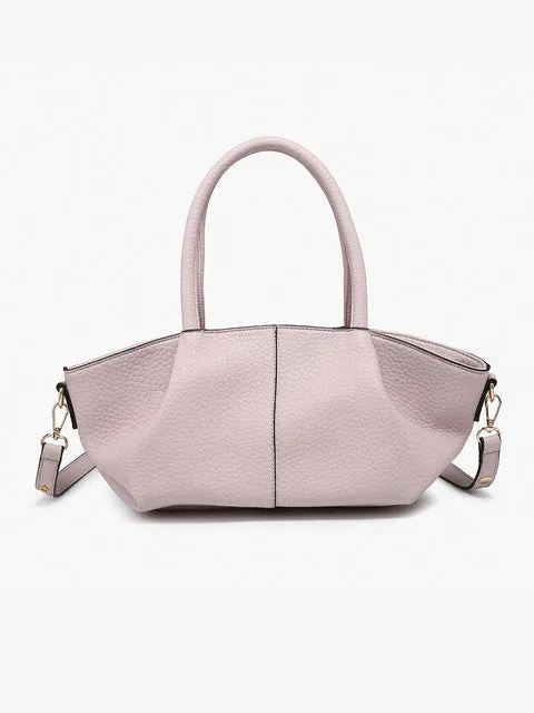 Jen & Co. Karen Mauve Dual Handle Baguette Bag  Convertible Crossbody Purse