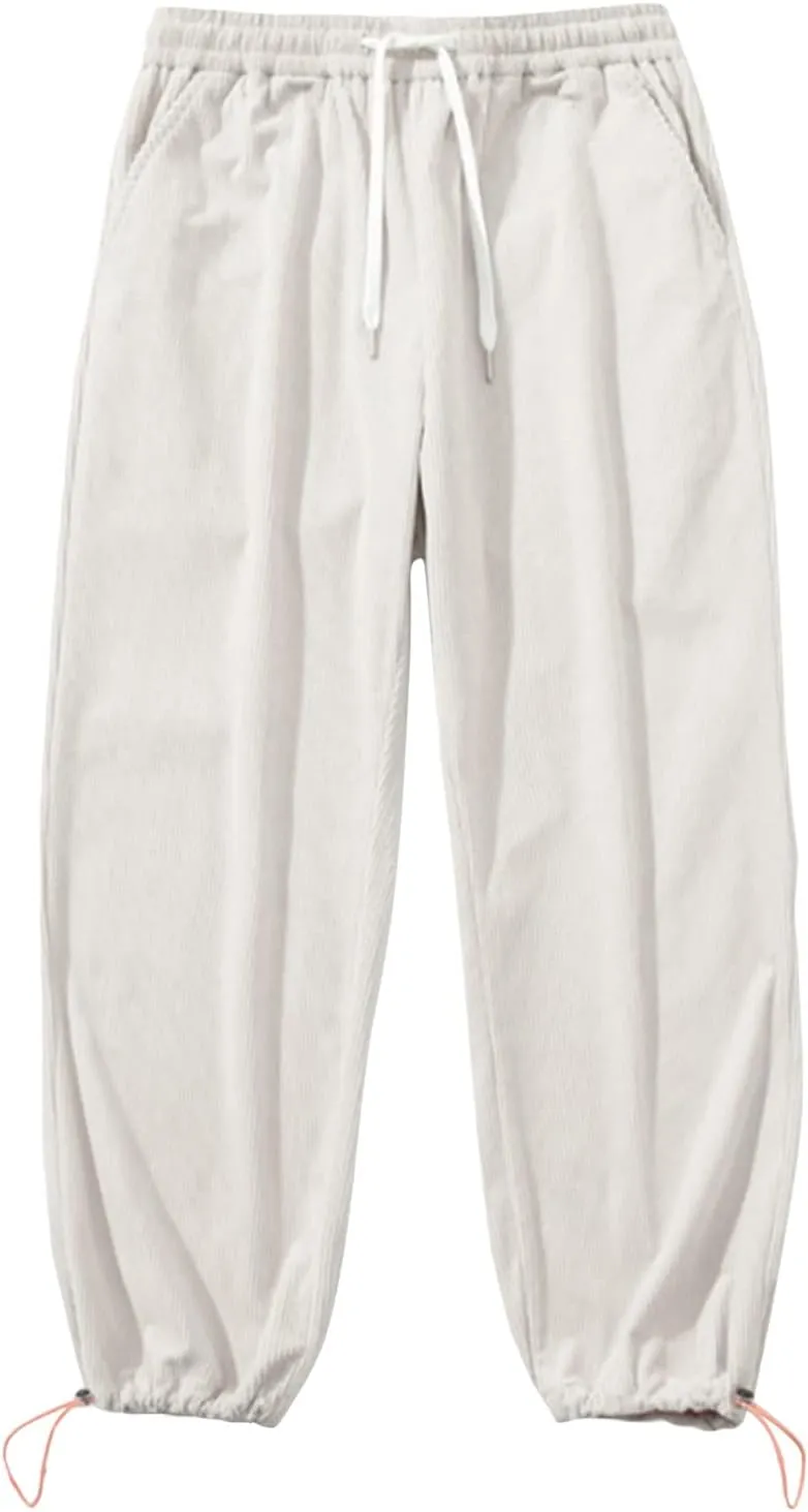 JEShifangjiusu Mens Fashion Cargo Pants Casual Athletic Joggers Cotton Pants Chino Drawstring Long Trousers Sweatpants