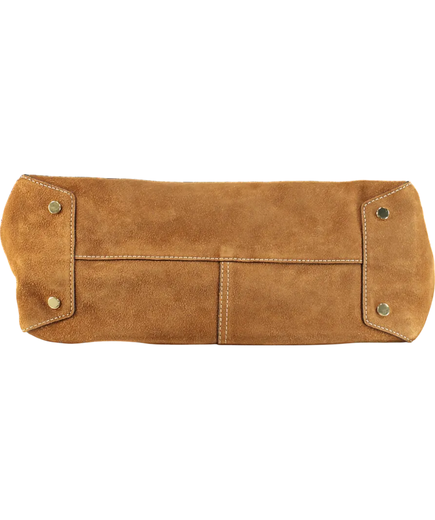 Jigsaw Brown Heckfield Suede Tote Bag
