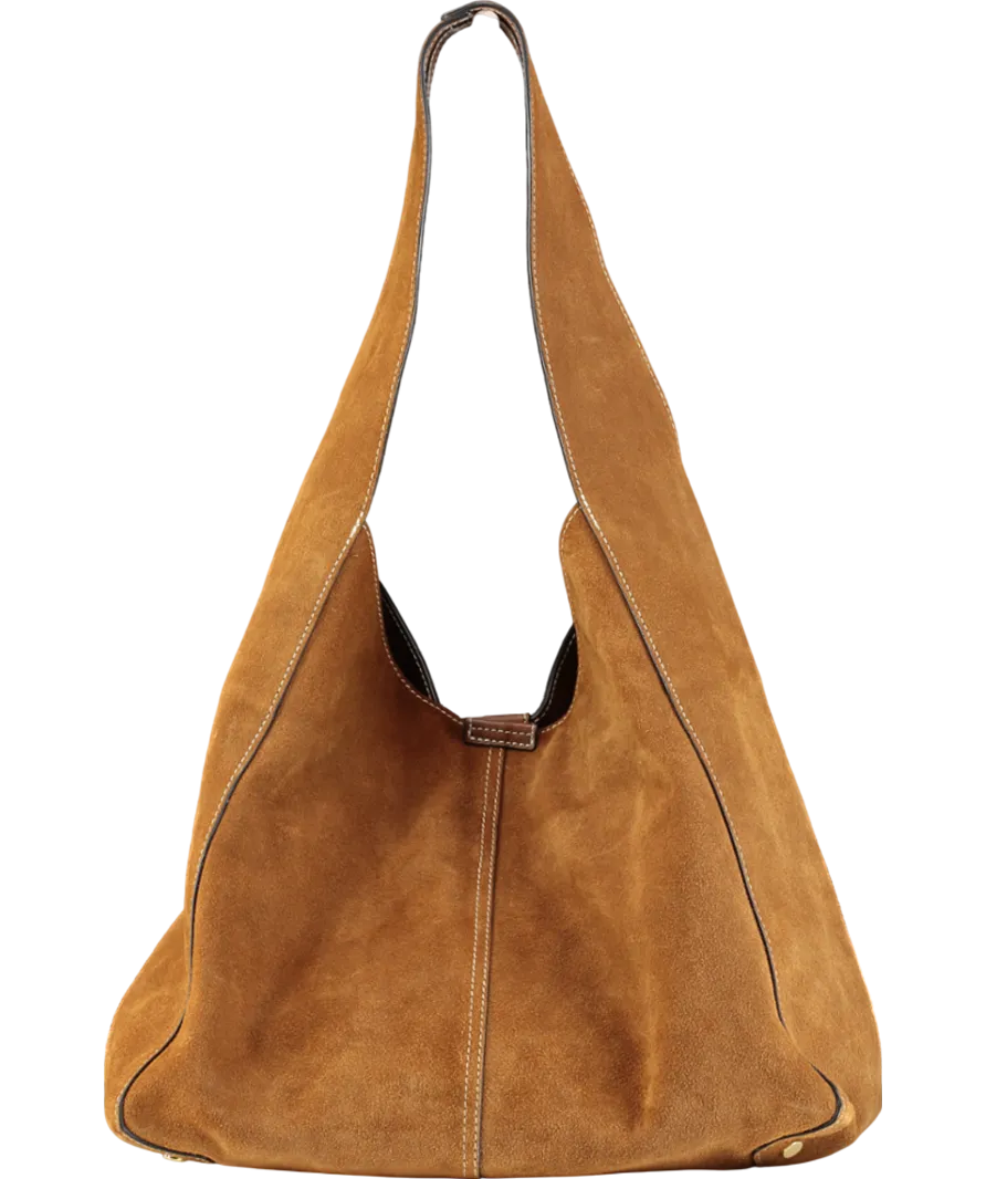 Jigsaw Brown Heckfield Suede Tote Bag