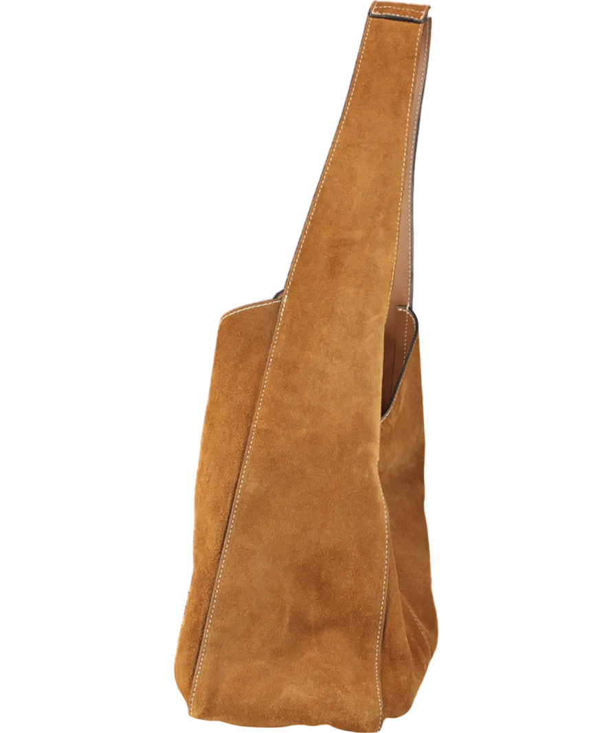 Jigsaw Brown Heckfield Suede Tote Bag