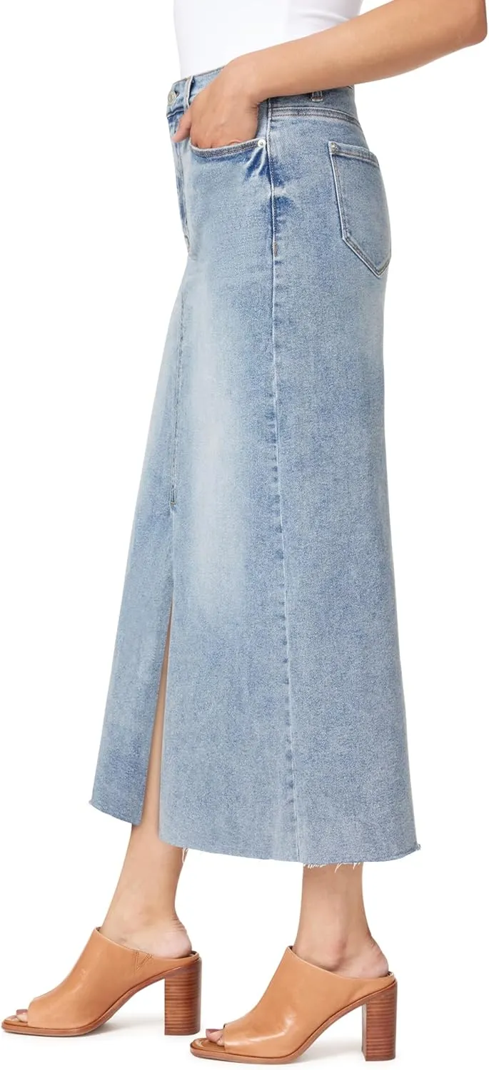 kensie Jeans for Women The High Rise Classic Calf Length Jean Skirt, Sizes 2-14