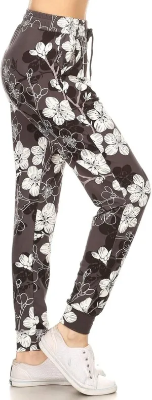 Leggings Depot Premium Women's Joggers Popular Print High Waist Track Pants (S-XL) BAT5
