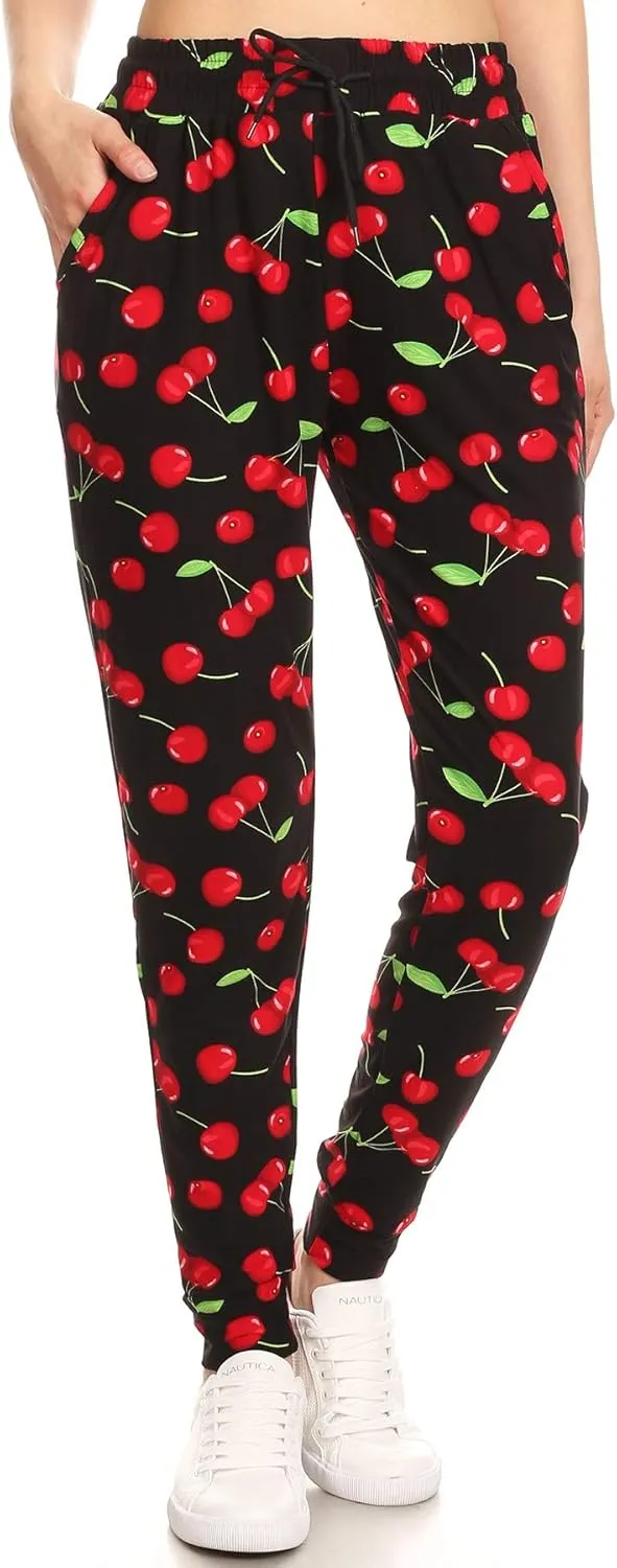 Leggings Depot Premium Women's Joggers Popular Print High Waist Track Pants (S-XL) BAT5
