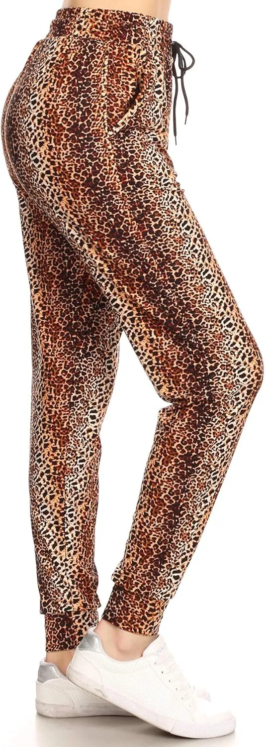 Leggings Depot Premium Women's Joggers Popular Print High Waist Track Pants(S-XL) BAT2