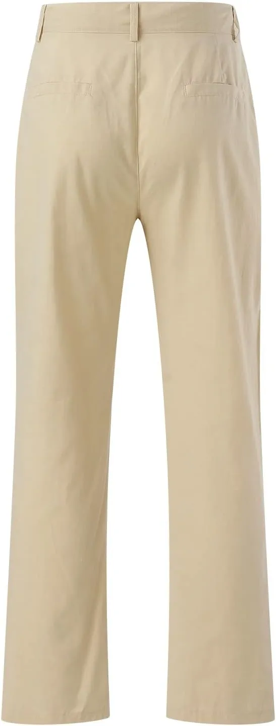 Linen Pants for Men Big and Tall Summer Elastic Waist Drawstring Beach Athletic Pants for Workout, Jogging, Running