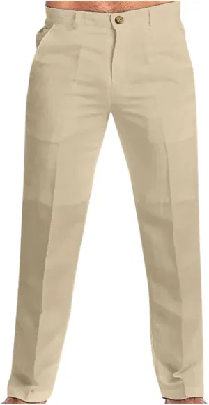 Linen Pants for Men Big and Tall Summer Elastic Waist Drawstring Beach Athletic Pants for Workout, Jogging, Running