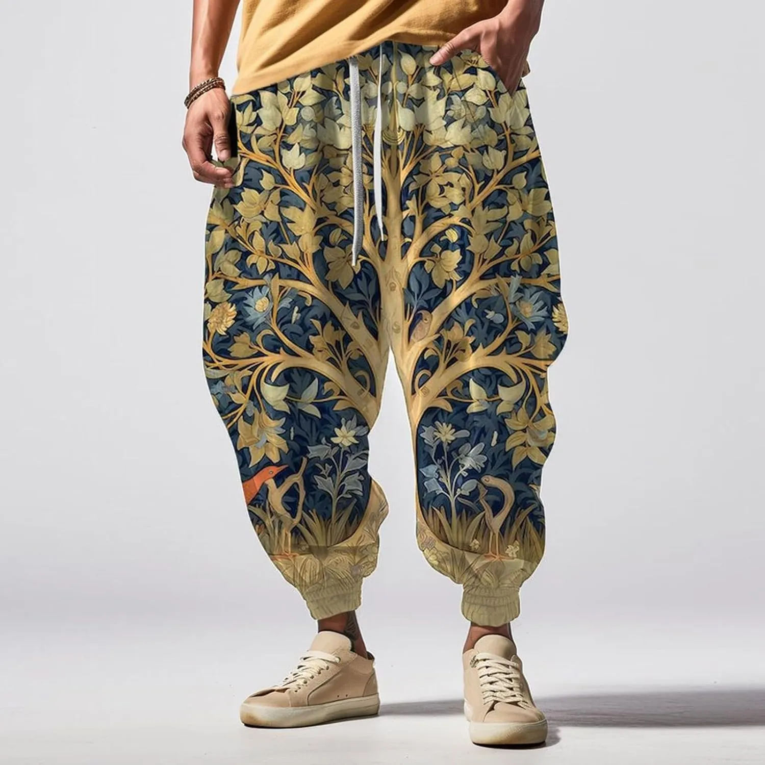 Long Sports Pants Print Fashion Street Feel Casual Sweatpants Mens Japanese Art Graphic Printed Casual Pants Hammer