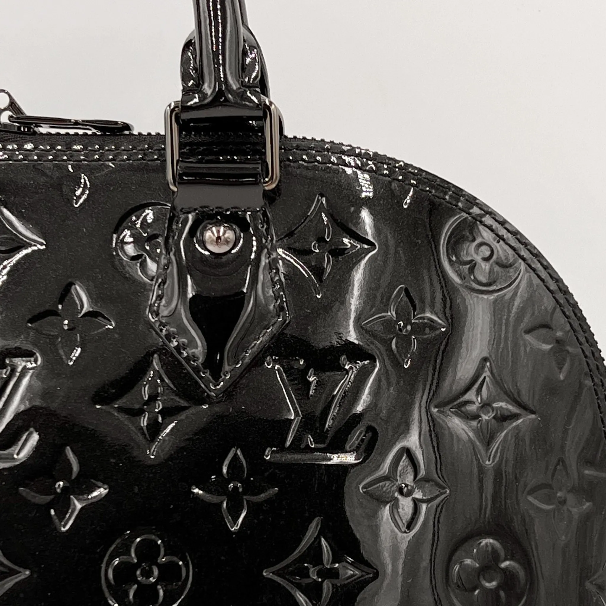 Louis Vuitton Black Patent Leather Alma PM Bag