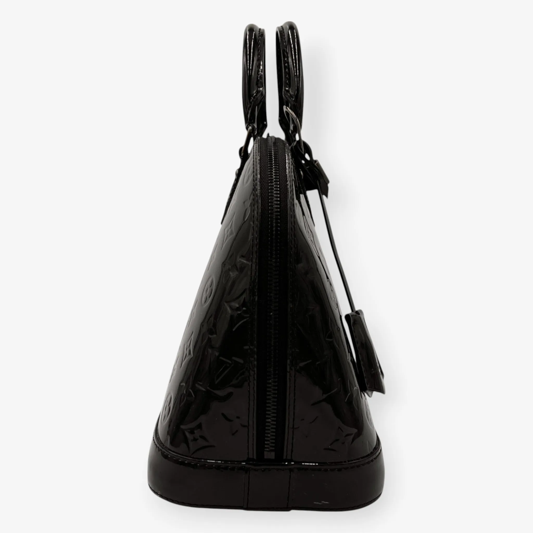 Louis Vuitton Black Patent Leather Alma PM Bag