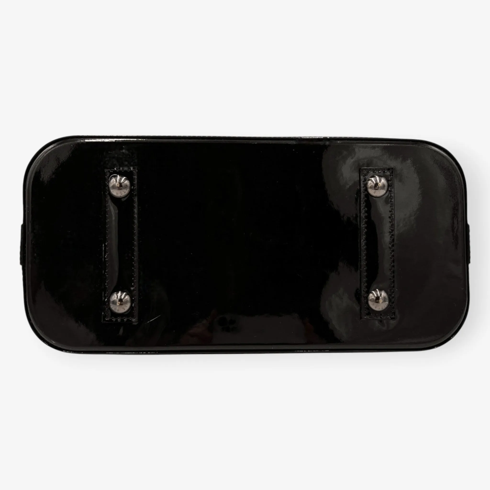 Louis Vuitton Black Patent Leather Alma PM Bag