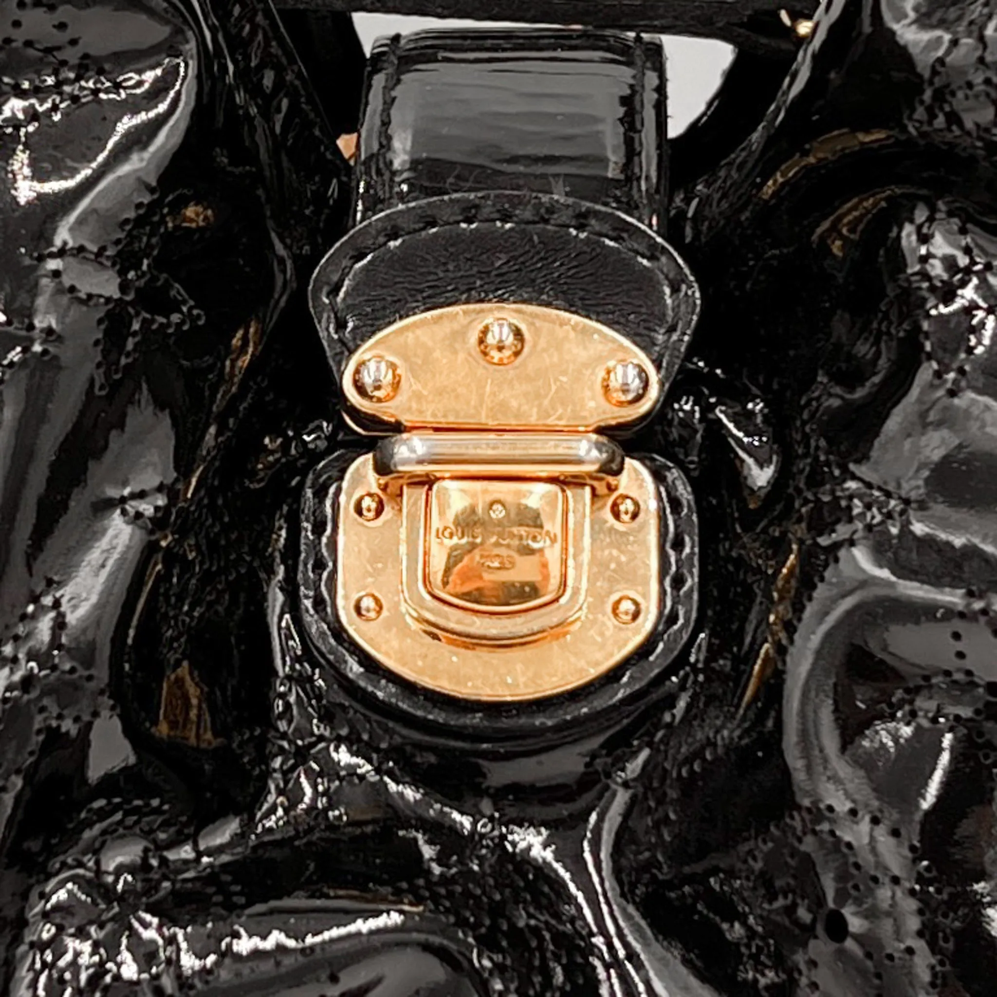 Louis Vuitton Black Patent Leather Mahina Surya Shoulder Bag