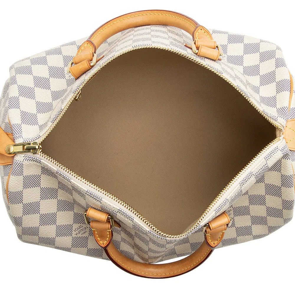 Louis Vuitton Damier Azur Speedy 30 Satchel (SHF-21706)