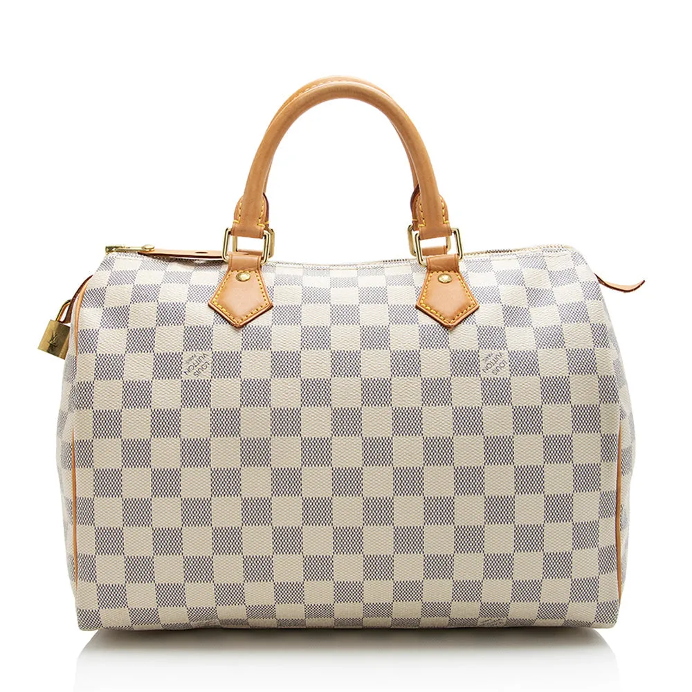 Louis Vuitton Damier Azur Speedy 30 Satchel (SHF-21706)
