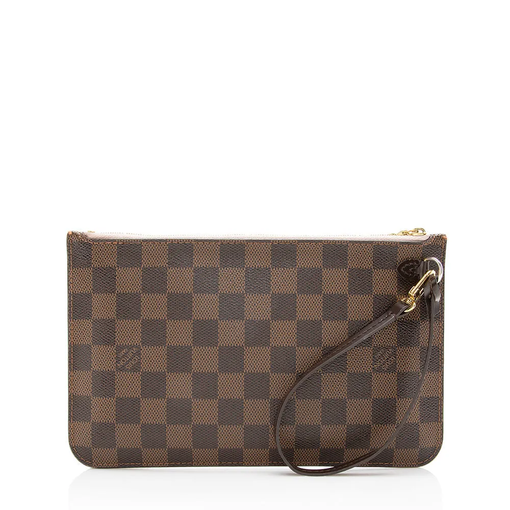 Louis Vuitton Damier Ebene Neverfull MM Pochette (SHF-16975)