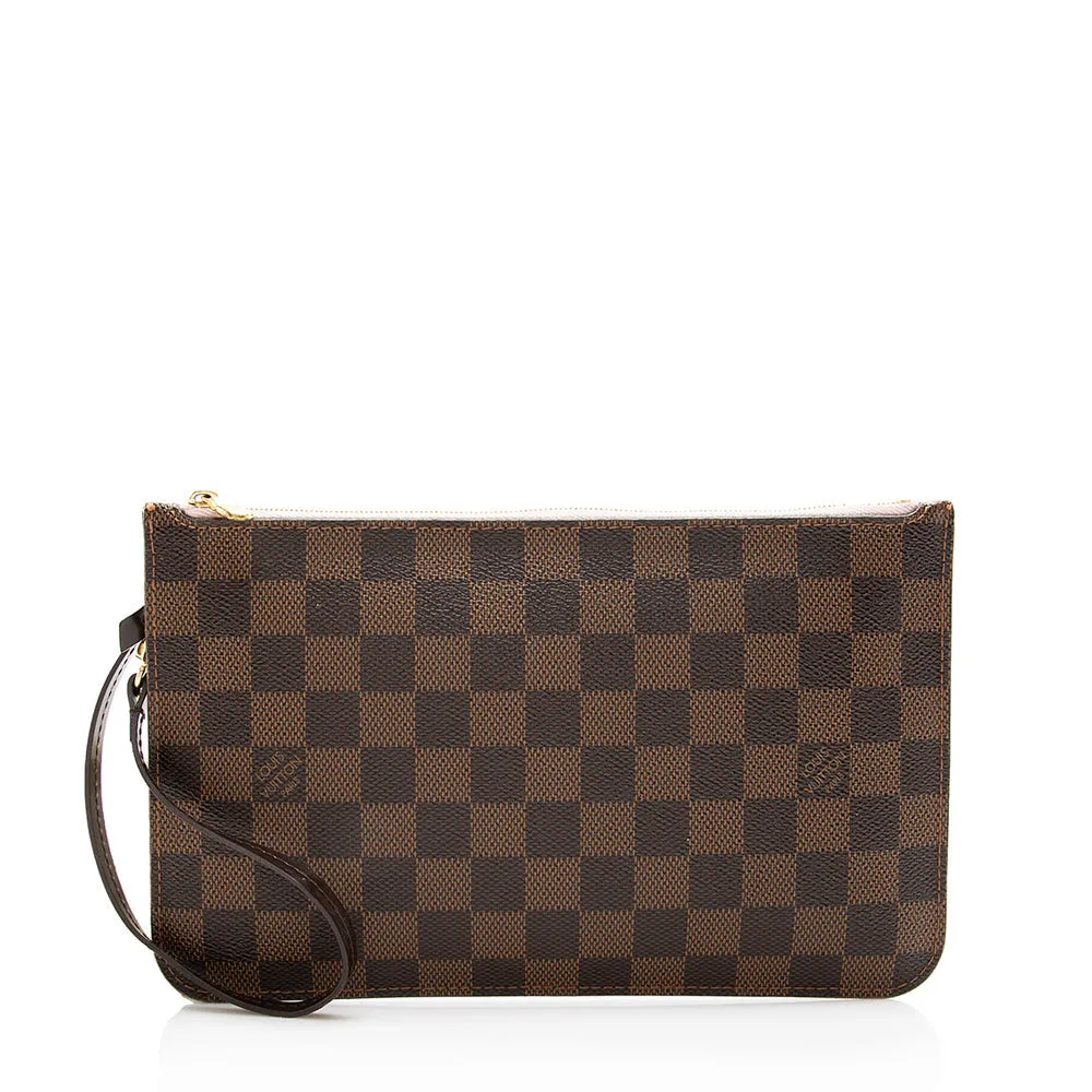 Louis Vuitton Damier Ebene Neverfull MM Pochette (SHF-16975)