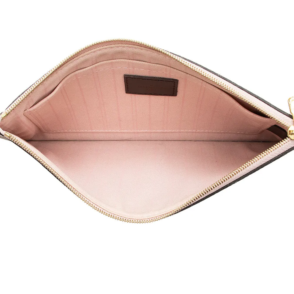 Louis Vuitton Damier Ebene Neverfull MM Pochette (SHF-16975)