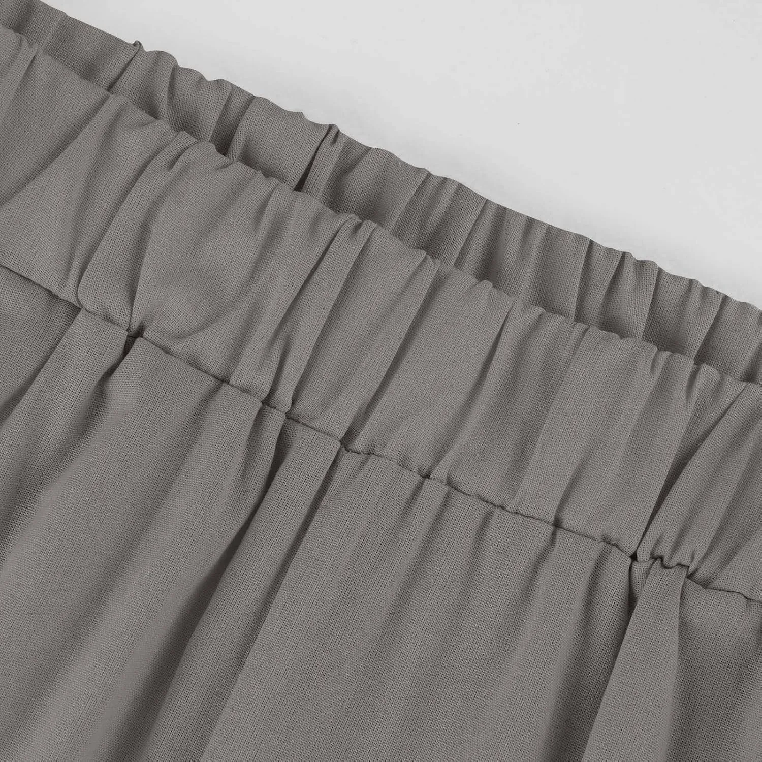 Lounge Pants for Women Casual Cotton Linen Summer Wide Leg Drawstring High Waist Cropped Trouser Vacation Outfits