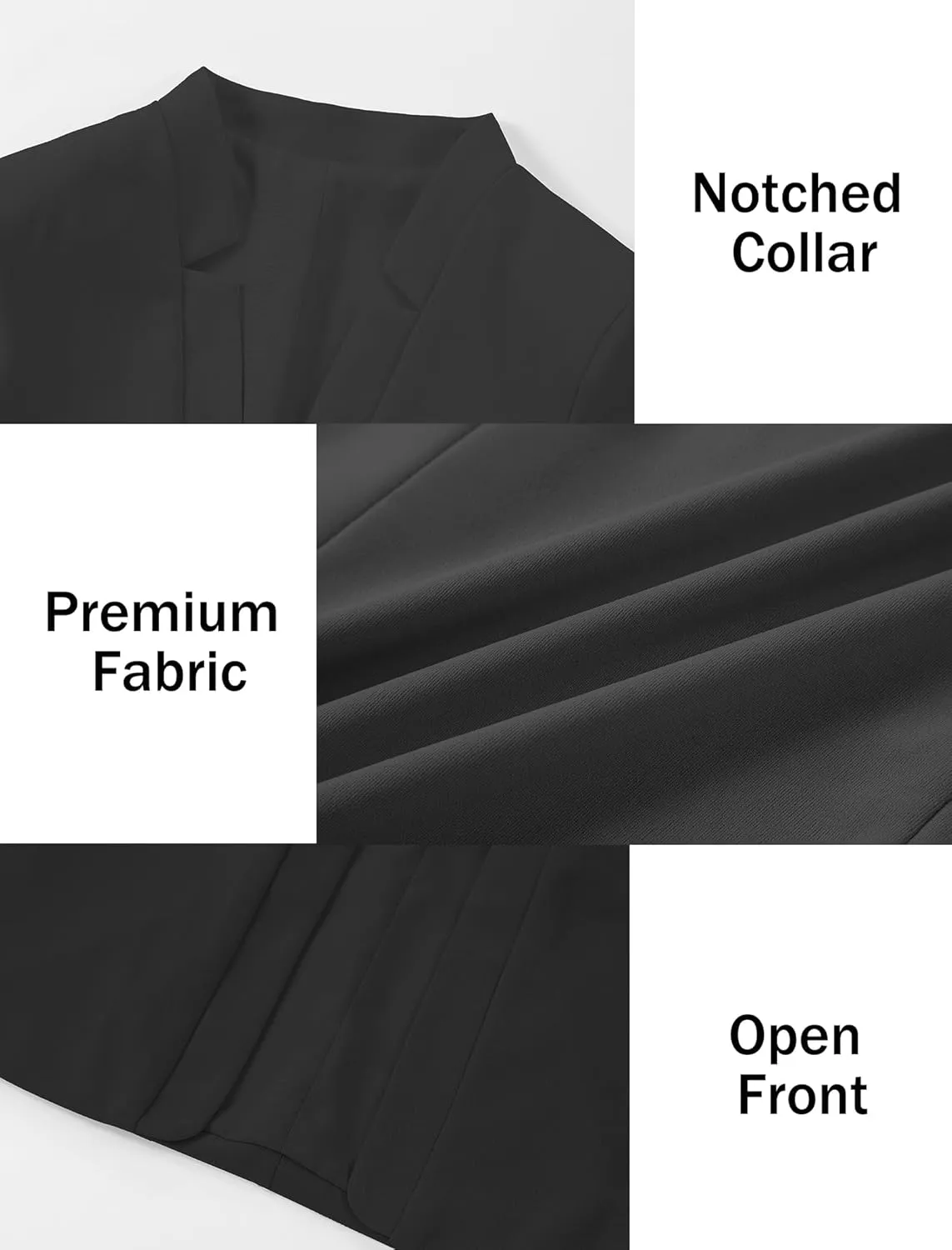 Mebius Girls Blazer Jacket with Inner Pocket Long Sleeve Notched Collar/Lapel Collar Open Front Casual Kids Blazers Suit