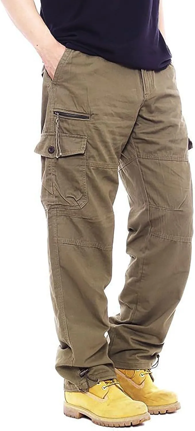 Mens Cargo Pants Slim with Pockets Hiking Pants Big and Tall Stretch Skinny Fit Baggy Sweatpants Travel Pants Workout