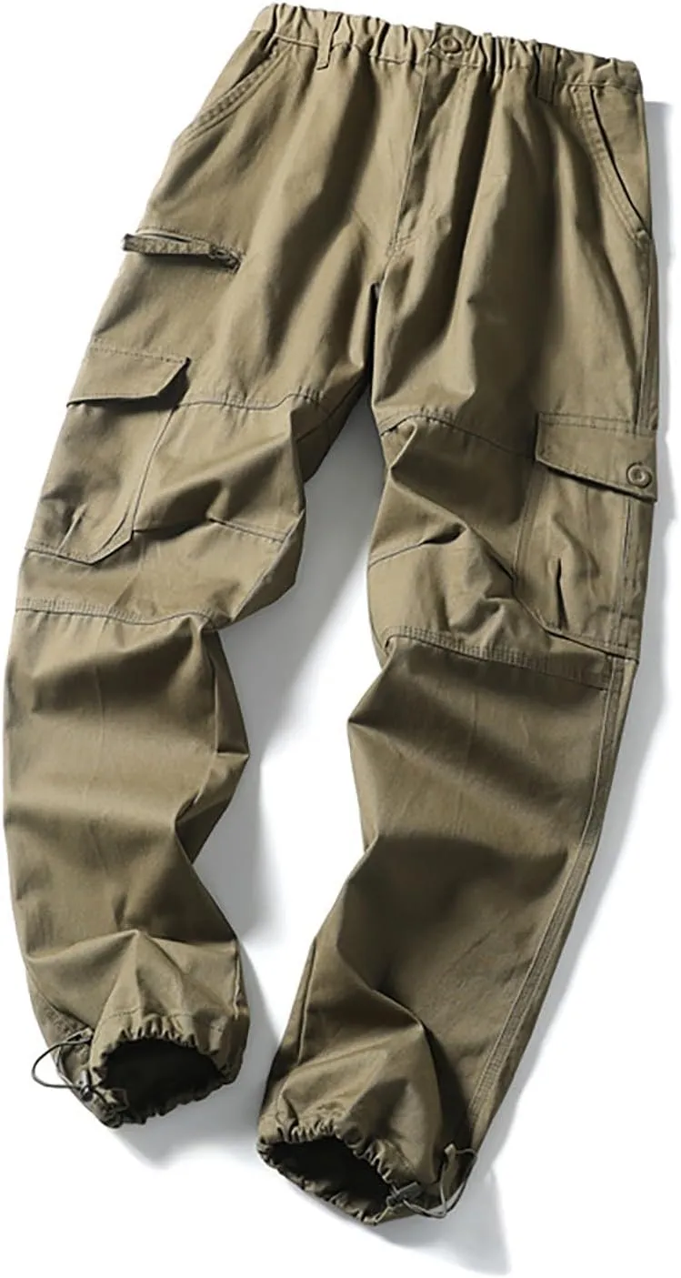 Mens Cargo Pants Slim with Pockets Hiking Pants Big and Tall Stretch Skinny Fit Baggy Sweatpants Travel Pants Workout