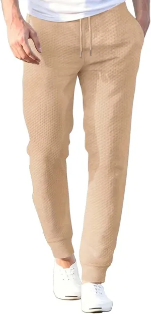 Mens Casual Jpggers Pants Slim Fit 2024 Straight Leg Sweatpants with Pockets Drawstring Waist Home Lounge Trousers