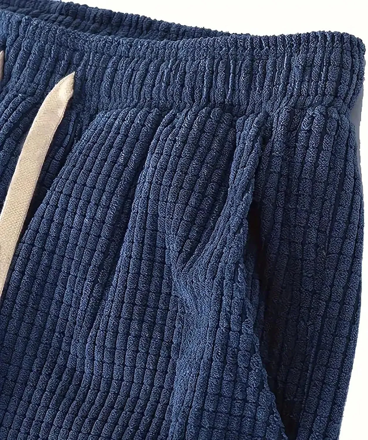 Mens Casual Pants Drawstring Elastic Waist Lightweight Tapered Slacks Loose Summer Beach Yoga Trousers