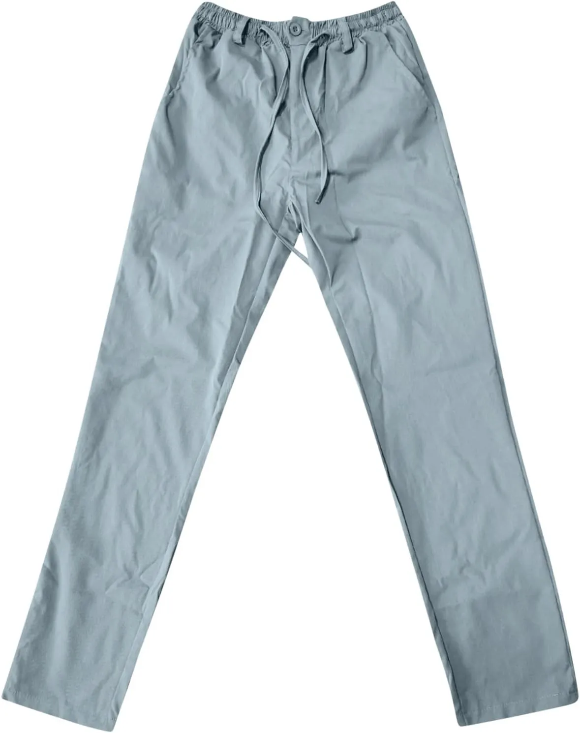 Mens Casual Pants Elastic Waist Drawstring Lounge Pants Lightweight Plus Size Straight Leg Atheltic Sweatpants with Pockets